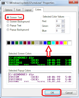 Cara merubah warna tulisan pada CMD