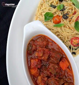 Beef Stew with Spaghetti Aglio Olio from Italianni's PH