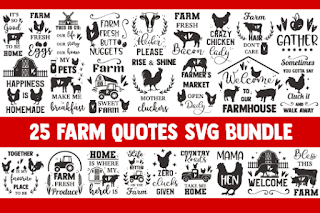 Farm SVG Bundle, farmhouse svg, farm animal svg, farm life svg, sign svg, svg designs, svg quotes, svg sayings, chicken svg, cow svg, heifer