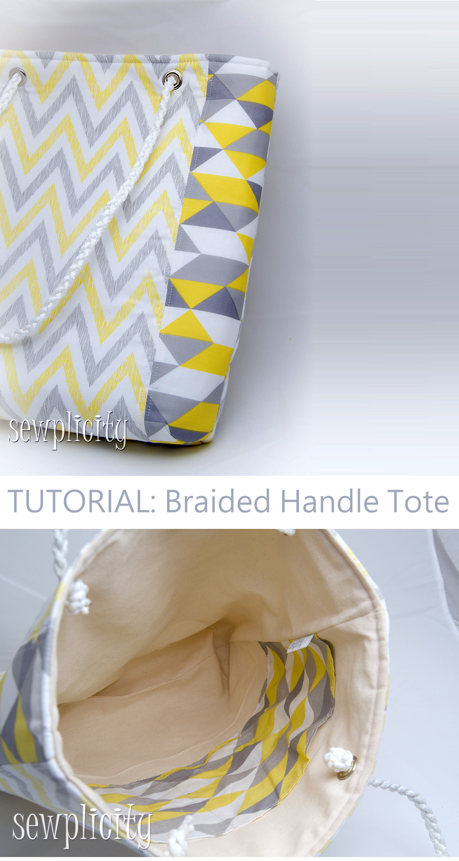 Braided Handle Tote Bag Tutorial