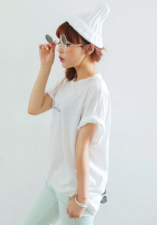 Natural Basic English Print Tee