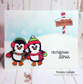 Sunny Studio Stamps: Bundled Up Penguin Card by Waleska Galindo