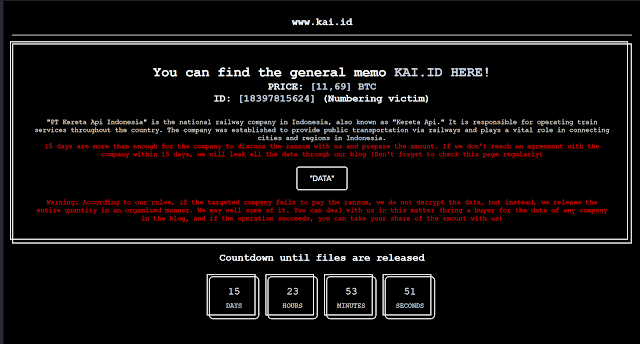 PT KAI Indonesia Suffers Major Cyber Attack from STORMOUS, Data Breach Feared