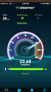 Jio 4g, Speed test, 