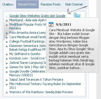 Modifikasi Recent Posts dengan BuzzBoost dari Feedburner