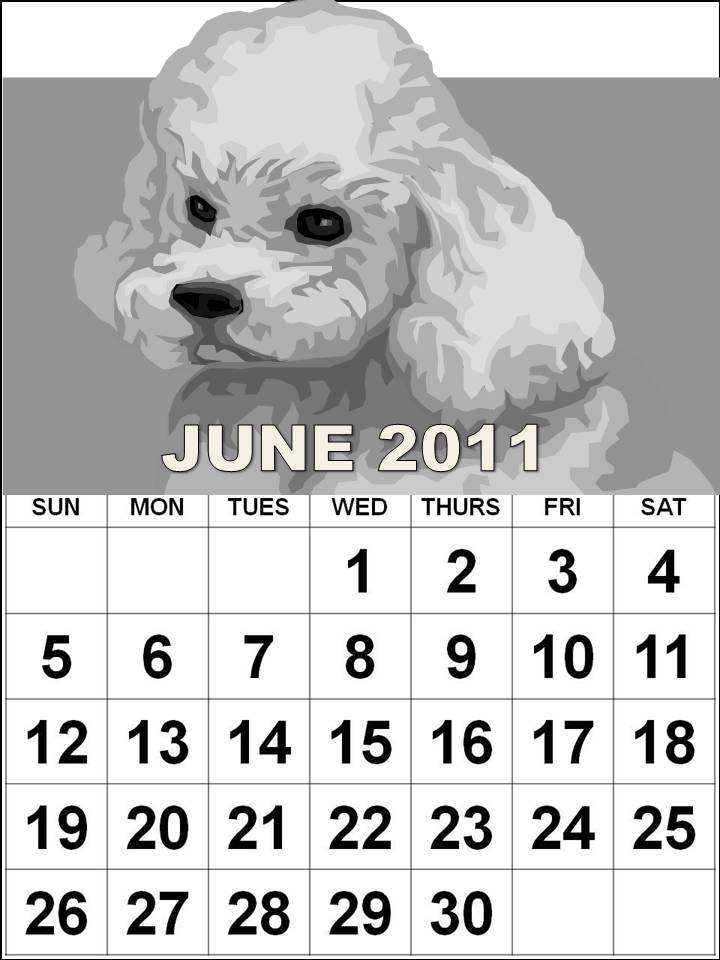 june 2011 calendar blank. Blank Calendar 2011 June or