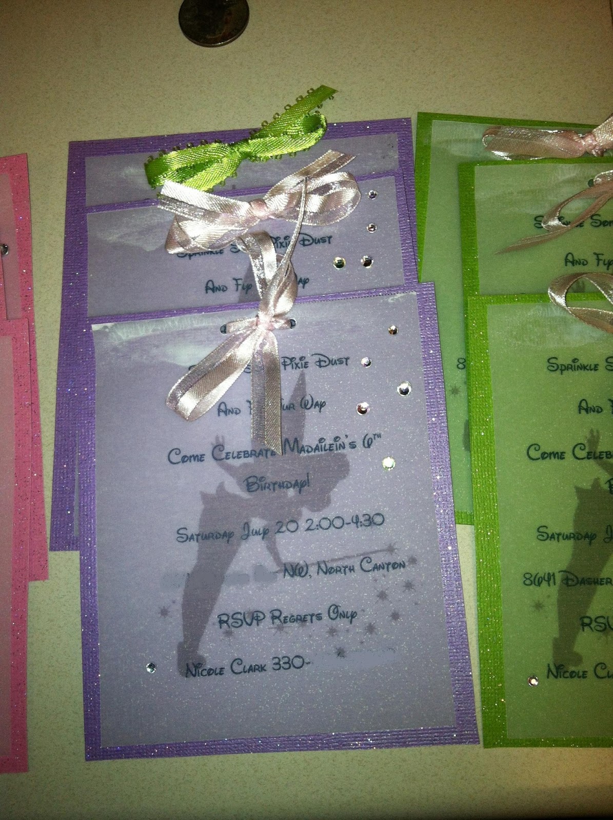 I Heart Decorating!: Tinkerbell Party Invitations