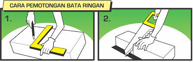 Cara Memotong Bata Ringan / Hebel - Midicon.blogspot.com