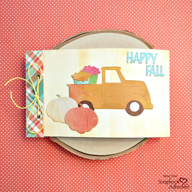 Fall Flip Album Created with Patterned Paper, Die-Cuts, and Photo Sleeves