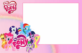 Para hacer invitaciones, tarjetas, marcos de fotos o etiquetas, para imprimir gratis de My Little Pony. 