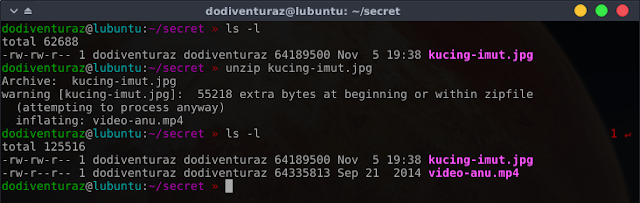 Cara menyembunyikan atau hidden file di GNU Cara Menyembunyikan File ke Dalam Gambar di Linux