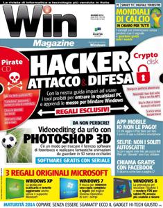 Win Magazine 192 - Giugno 2014 | ISSN 1128-5923 | TRUE PDF | Mensile | Internet | Tecnologia | Programmazione
É la rivista di informatica e tecnologia più venduta in Italia. Win Magazine è un progetto editoriale vincente, unico e irripetibile all'interno del mercato editoriale dedicato all'information technology. Contenuti pratici e capaci di stimolare un utilizzo creativo del computer e della tecnologia, un continuo scambio di idee tra redazione e lettori, allegati software e cartacei sempre di qualità: questi i punti di forza della rivista, che ogni mese si rivolge ad un pubblico vasto e in continua crescita. Win Magazine è ricca di idee e progetti, tutti gli argomenti vengono affrontati e spiegati in maniera autorevole, ma con un linguaggio chiaro e accessibile.