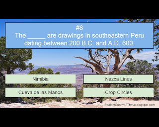 The correct answer is Nazca Lines.
