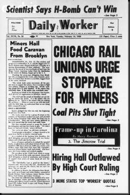 Daily Worker-Front Page