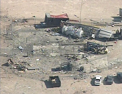 Mojave Desert  Air and Space Port  Explosion