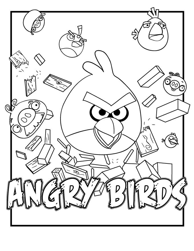 Desenhos dos Angry Birds para Colorir