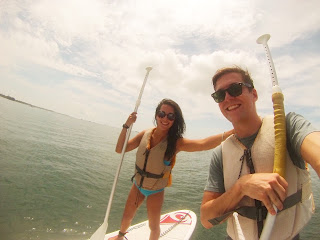 paddle boarding