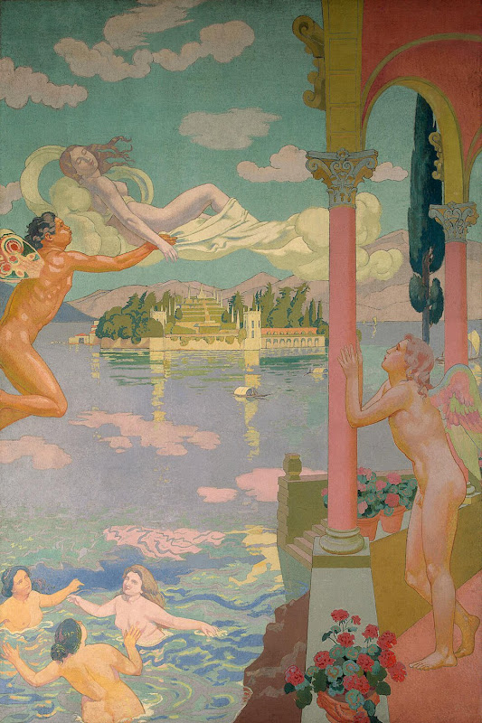 Panel 2. Zephyr Transporting Psyche to the Island of Delight by Maurice Denis - Mythology, Religious Paintings from Hermitage Museum