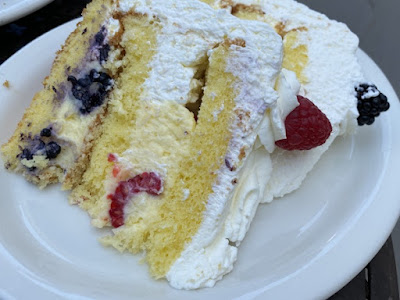 berries-and-cream cake at Urth Caffe in Santa Monica, California