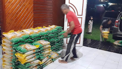 PGRI Mempawah Hilir Salurkan Ratusan Paket Sembako