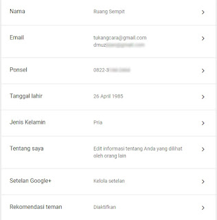 Cara Mengganti Nomor Verifikasi Gmail