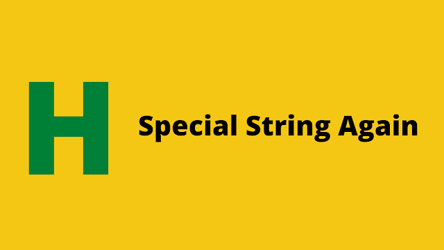 HackerRank Special String Again interview preparation kit solution