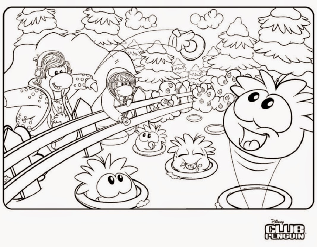 Club Penguin Coloring Drawing Free wallpaper
