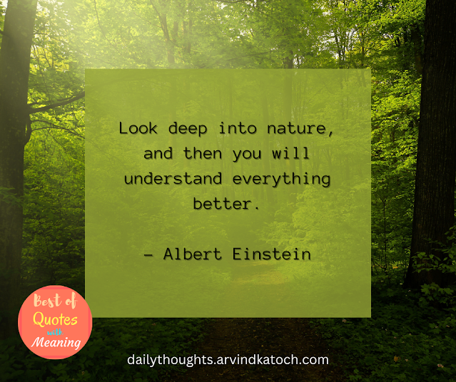 Daily Thought, Daily Quote, Nature, Albert Einstein,