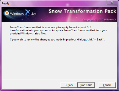 SLP1 Snow Leopard transformation pack untuk Windows 7