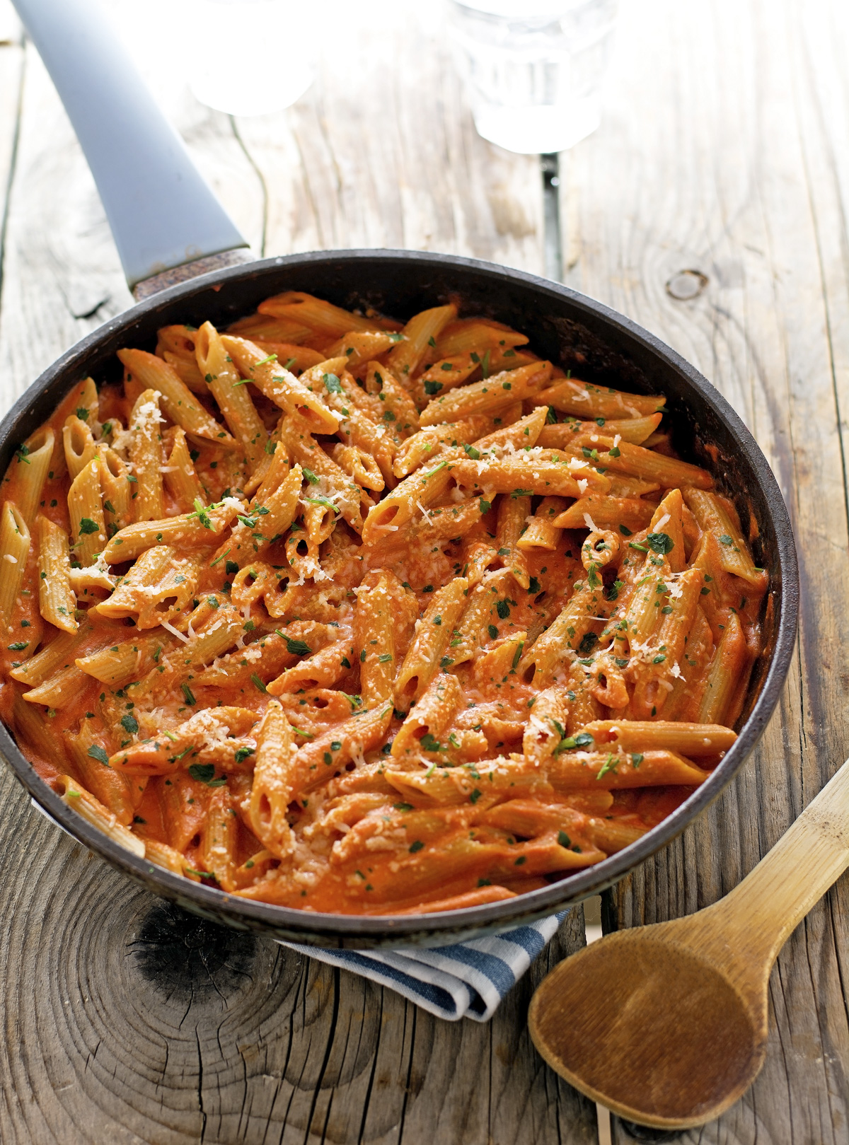 Whole Wheat Penne with Creamy Tomato Sauce