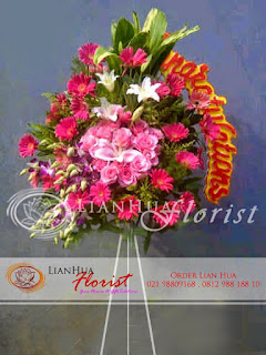 standing flower, bunga standing pernikahan, bunga standing selamat dan sukses, bunga standing congratulation, toko bunga jakarta, florist jakarta