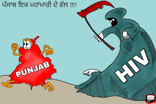 Pushpi cartoon on drug war in Punjab 