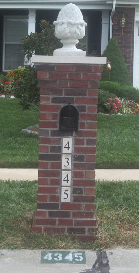 Stunning faux brick mailbox Brick Phone Picture Mailbox Styles