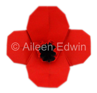 Origami Poppy (dual-coloured version)