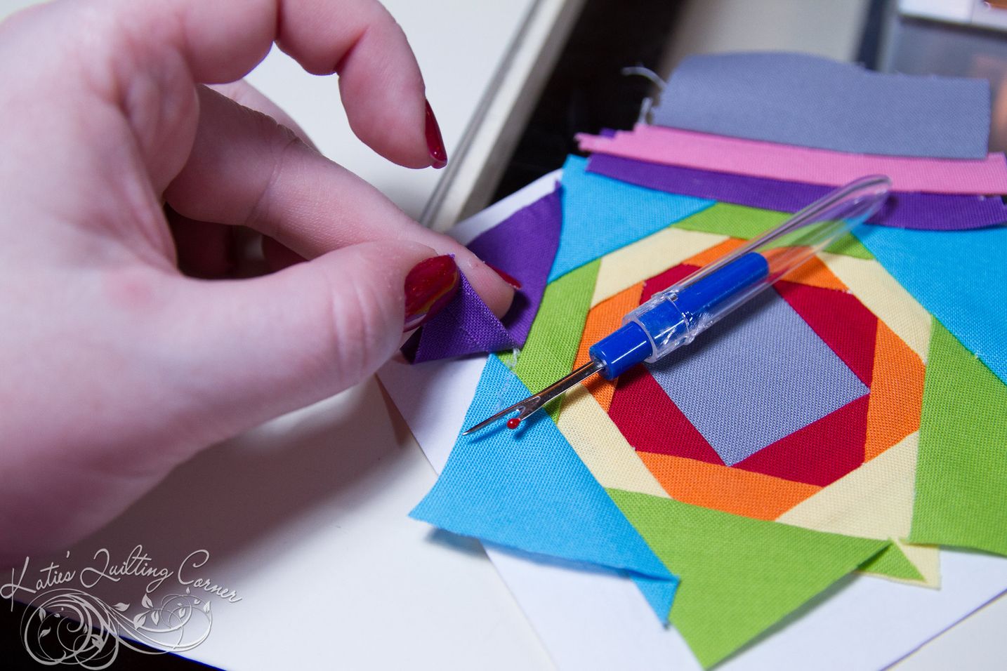 Paper Pieced Pineapple Quilt Block