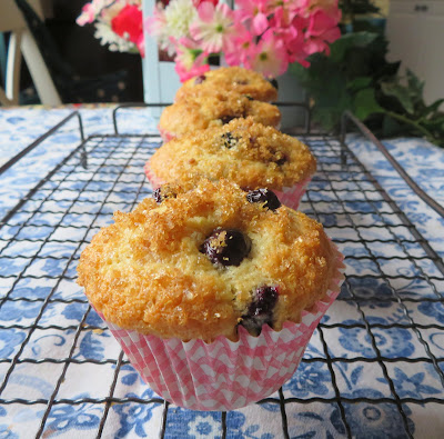 Four Perfect Blueberry Muffins