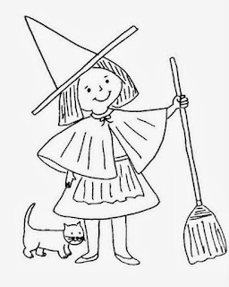 Halloween Witches for Coloring, part 1