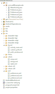 Android Shared Preferences eclipse Project