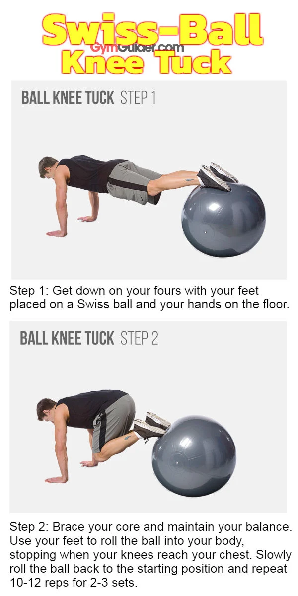 Swiss-ball-knee-tuck