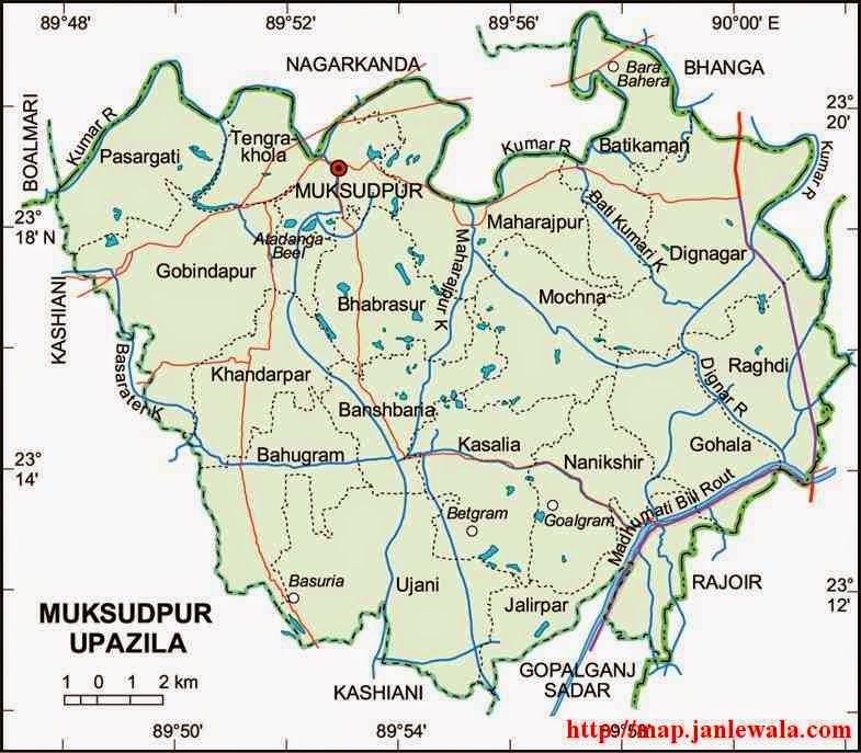 muksudpur upazila map of bangladesh