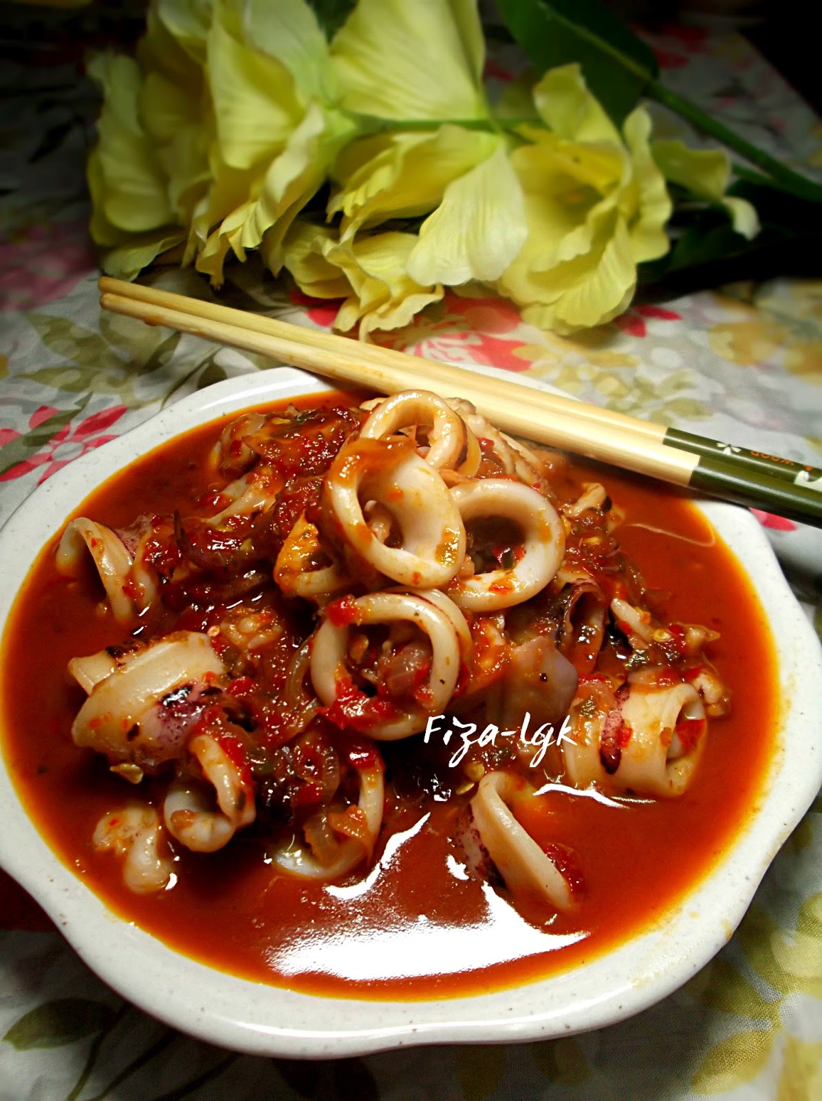 SAMBAL TUMIS SOTONG - MUDAH  Fiza's Cooking