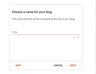 Choosing a name for blogger blog