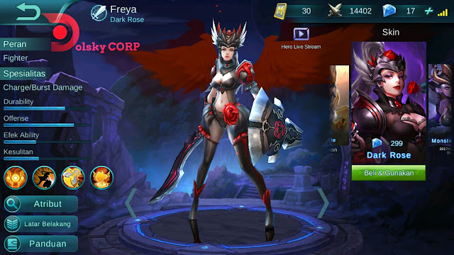 Hero Freya ( Dark Rose ) Full Attack Build Set up Gear