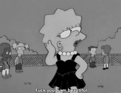 statement quote, simpsons, lisa simpson. I´m Beautiful