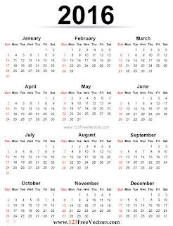 yearly calendar printable 2016