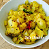 Batate/ potato bhaji ( Seasoned potatoes with turmeric)