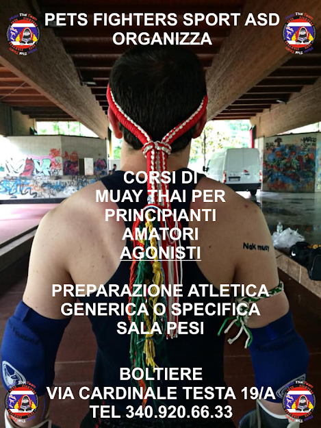 La Pets Fighters Sport A.S.D a i suoi corsi di Muay Thai - K1 - Functional Training in provincia di Bergamo a Boltiere (uscita autostradale di Capriate San Gervasio o uscita autostradale di Dalmine). Visitane il ns. social per conoscerci meglio.