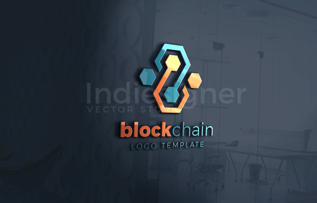 Cryptocurrency Blockchain Logo Template 3