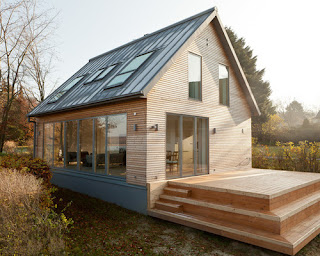 Moderne Häuser Holzfassade