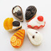 New Magnet sets: Summer Fruit Cake Slice Polymer Clay Magnets